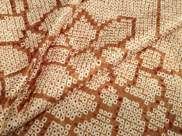 平和屋着物●上質な小紋　総絞り　花尽くし文　ロング丈　正絹　逸品　DAAZ7478ud 平和屋着物○上質な小紋 総絞り 花尽くし文 ロング丈 正絹 逸品