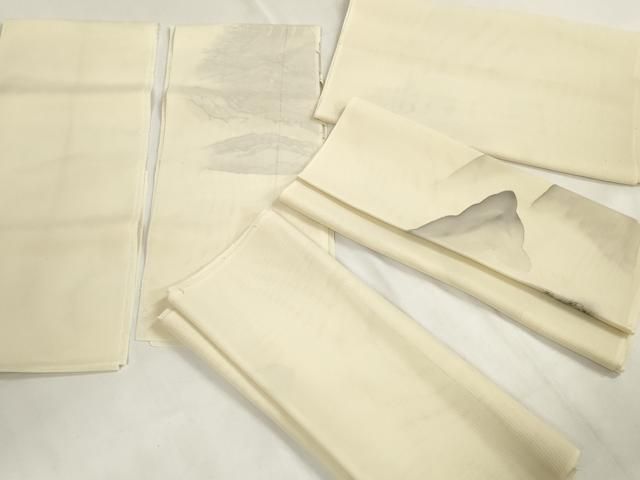 平和屋着物＊夏物 付下げ 解き反物 着尺 絽 手描き 遠山風景文 最新