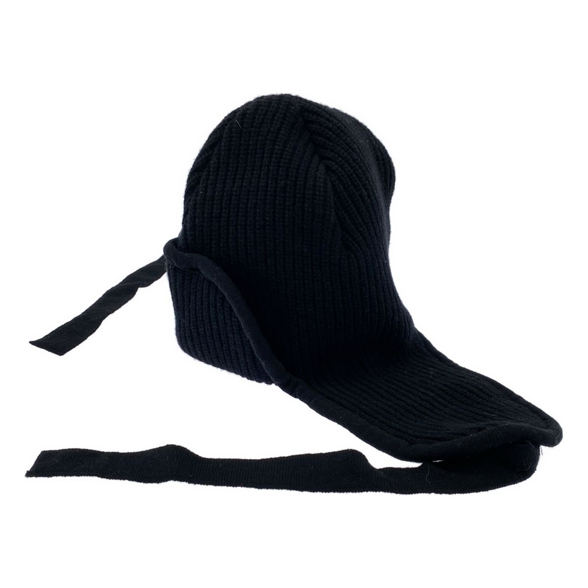 FUMIE TANAKA Ear Cover イヤーフラップニットキャップ　黒 FUMIE TANAKA Ear Cover イヤーフラップニットキャップ 黒 【公式通販】