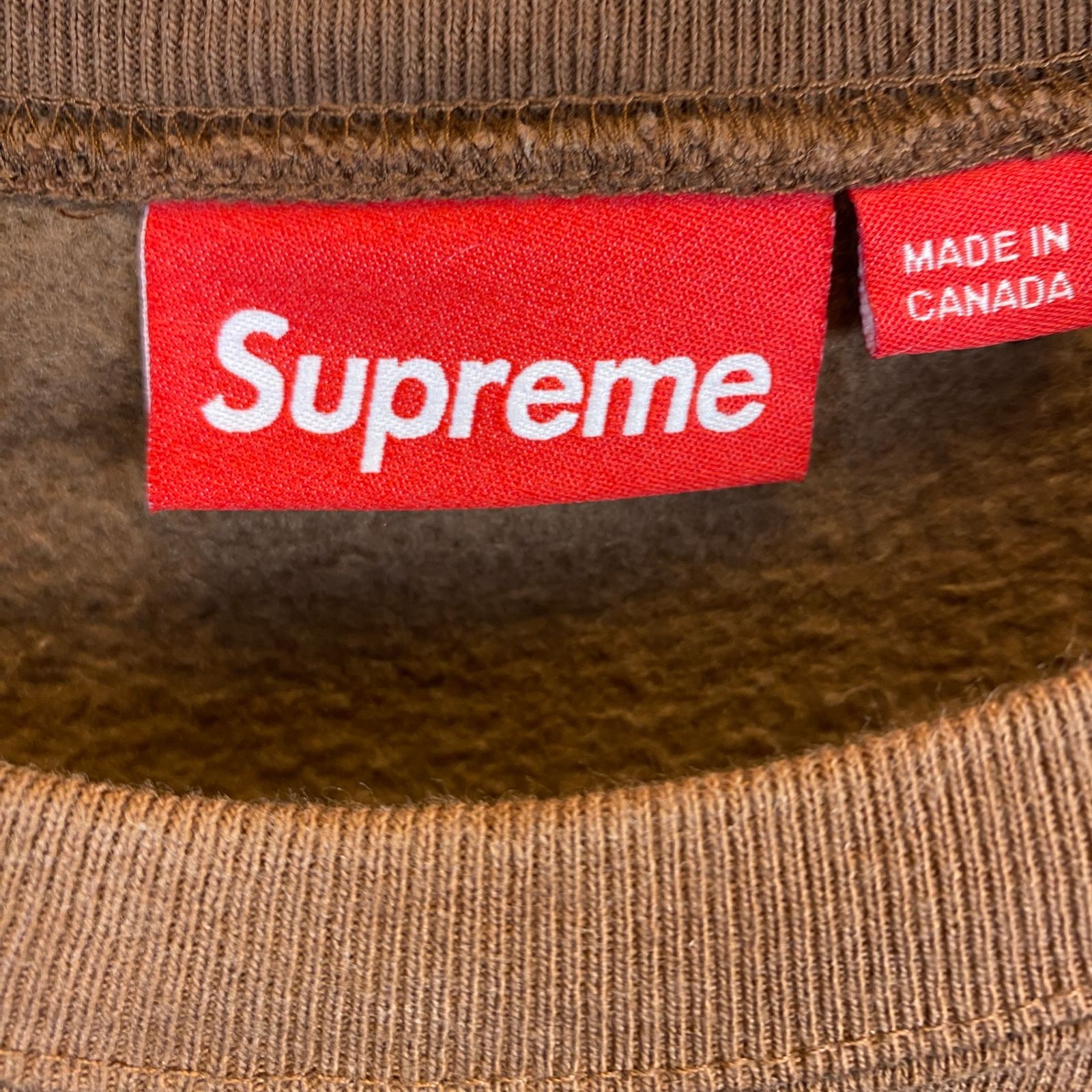 SUPREME Crest Crewneck メンズ L 茶系