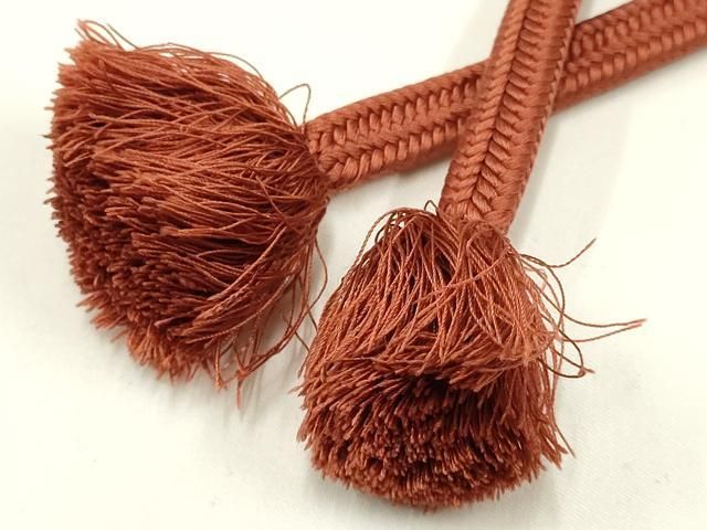 平和屋着物○極上 有職組紐道明 帯締め 冠組 錆色 宮内庁御用 国立