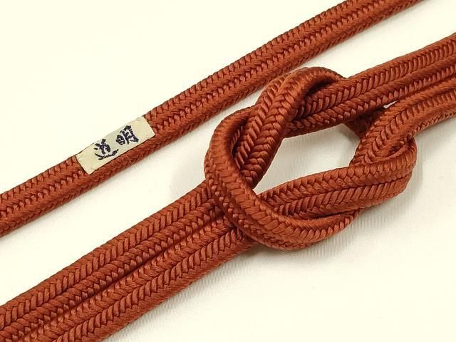 平和屋着物●極上　有職組紐道明　帯締め　冠組　栗色　宮内庁御用　国立博物館御用　東京芸術大学御用　逸品　AABD4107ay 平和屋着物○極上 有職組紐道明 帯締め 冠組 栗色 宮内庁御用 国立博物館