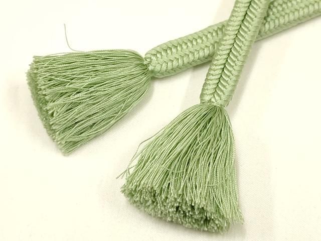 平和屋着物○極上 有職組紐道明 帯締め 冠組 山葵色 宮内庁御用 国立