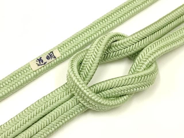 平和屋着物●極上　有職組紐道明　帯締め　冠組　山葵色　宮内庁御用　国立博物館御用　東京芸術大学御用　逸品　AABD4108ay 平和屋着物○極上 有職組紐道明 帯締め 冠組 山葵色 宮内庁御用 国立