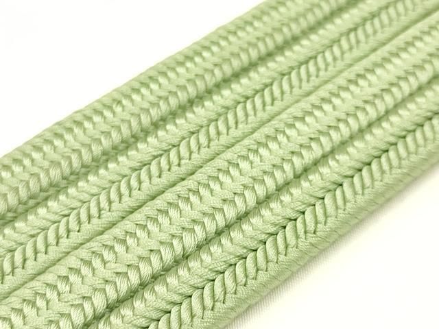 平和屋着物○極上 有職組紐道明 帯締め 冠組 山葵色 宮内庁御用 国立