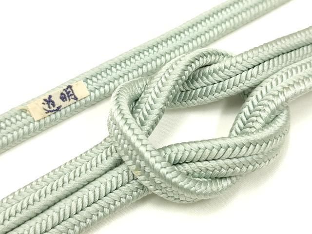 平和屋着物○極上 有職組紐道明 帯締め 冠組 濃鼠色 宮内庁御用 国立