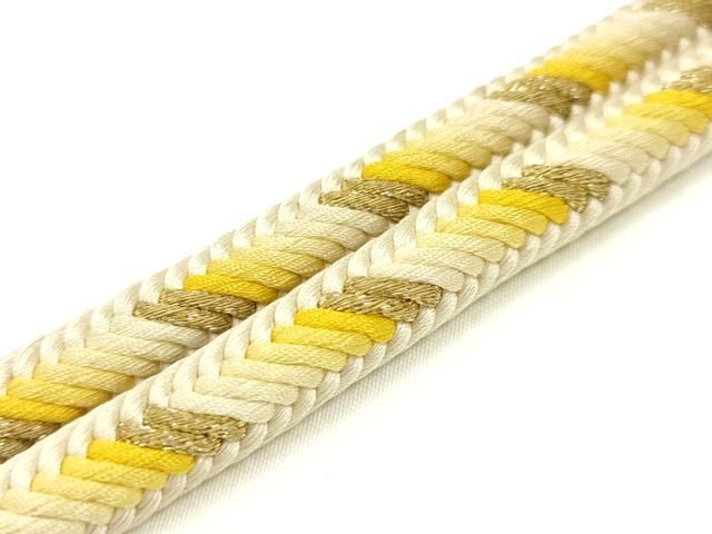 平和屋着物●極上　有職組紐道明　帯締め　奈良組　金糸　宮内庁御用　国立博物館御用　東京芸術大学御用　逸品　AABD4118ay 平和屋着物○極上 有職組紐道明 帯締め 奈良組 金糸 宮内庁御用 国立博物館