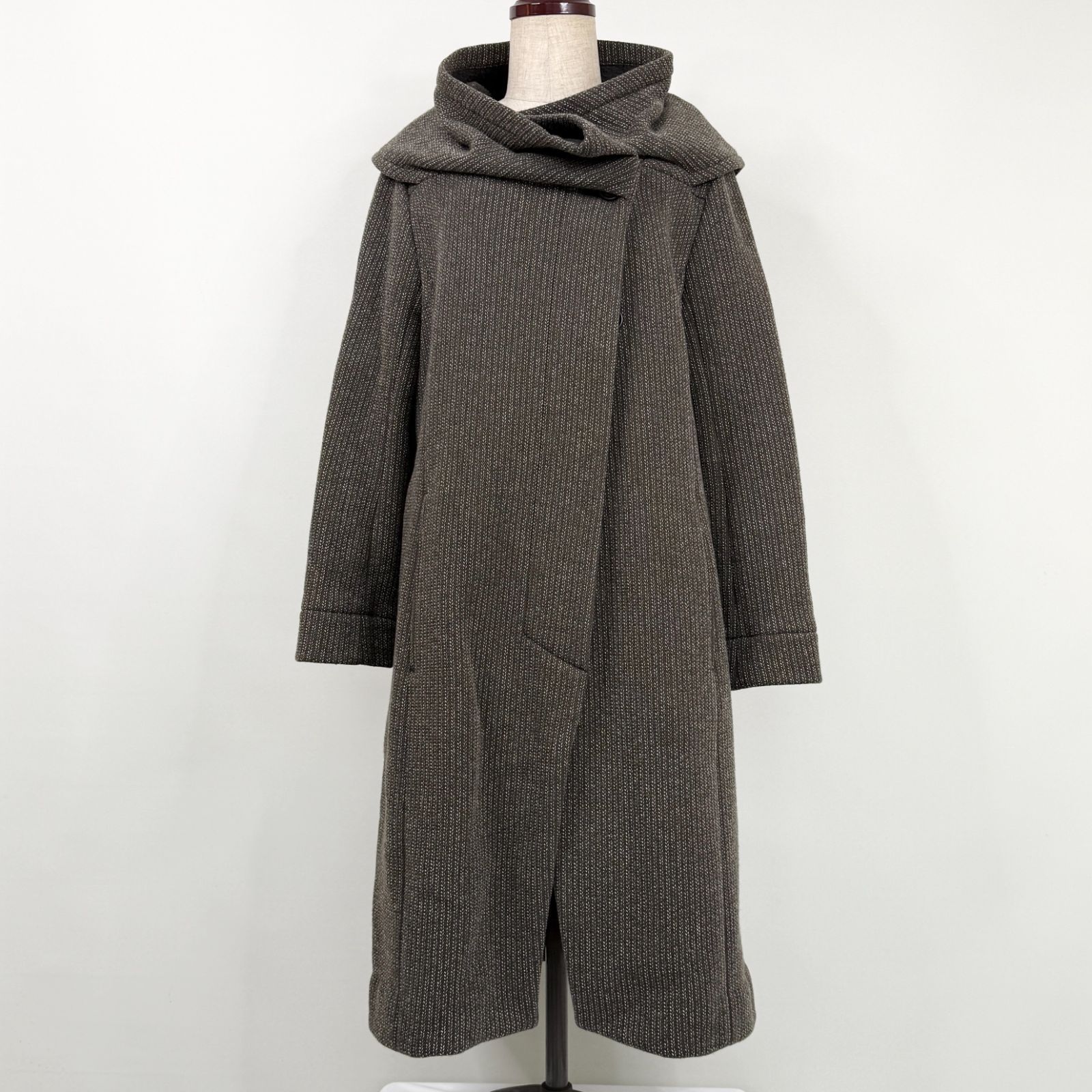 芽風】 センソユニコ ロングコート ウール ハイネック ブラウン - メルカリ