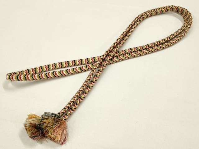 有職組紐道明　帯締め　唐組　　金糸　宮内庁御用　逸品　未使用 平和屋着物○極上 有職組紐道明 帯締め 御岳組 五舞鸞 金糸 宮内庁御用