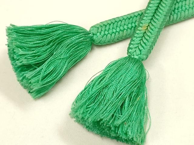 平和屋着物○極上 有職組紐道明 帯締め 冠組 薄緑色 宮内庁御用 国立