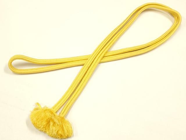 平和屋着物○極上 有職組紐道明 帯締め 冠組 支子色 宮内庁御用 国立