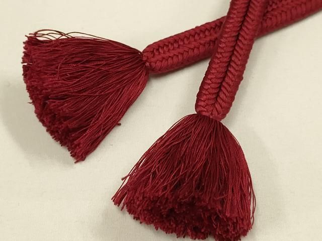 平和屋着物○極上 有職組紐道明 帯締め 冠組 葡萄茶色 宮内庁御用 国立