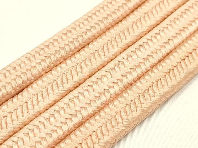 平和屋着物○極上 有職組紐道明 帯締め 冠組 洒落柿色 宮内庁御用 国立