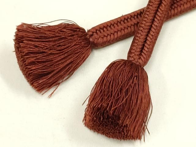  平和屋着物● 上 有職組紐道明 帯締め 冠組 錆色 宮内庁御用 国立博物館御用 東京芸術大学御用 ay 帯締め 帯留め 帯飾り