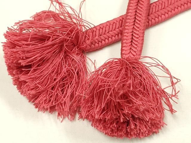  平和屋着物 上 有職組紐道明 帯締め 冠組 銀朱色 宮内庁御用 国立博物館御用 東京芸術大学御用 ay 帯締め 帯留め 帯飾り