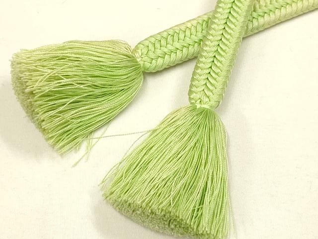 平和屋着物○極上 有職組紐道明 帯締め 冠組 苗色 宮内庁御用 国立