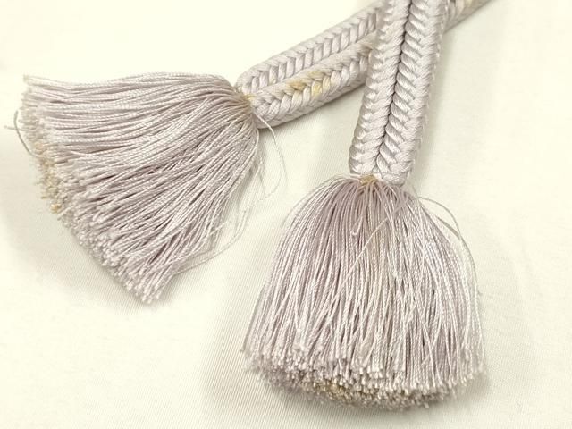 平和屋着物○極上 有職組紐道明 帯締め 冠組 桜鼠色 宮内庁御用