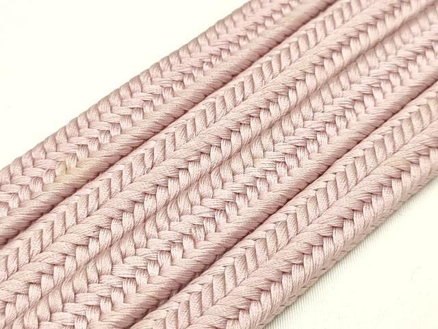 平和屋着物●極上　有職組紐道明　帯締め　冠組　薄柿色　宮内庁御用　国立博物館御用　東京芸術大学御用 　逸品　AABD4163ay 平和屋着物○極上 有職組紐道明 帯締め 冠組 薄柿色 宮内庁御用 国立