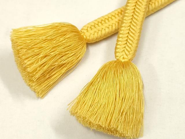 平和屋着物○極上 有職組紐道明 帯締め 冠組 黄朽葉色 宮内庁御用 国立