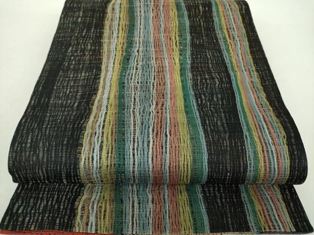 平和屋着物○極上 本場筑前博多織 草木染 手織工房 染匠：小森久 両面