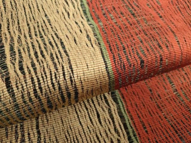 平和屋着物○極上 本場筑前博多織 草木染 手織工房 染匠：小森久 両面