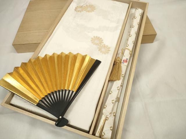 平和屋着物●和装小物　帯締め・帯揚げセット　松竹梅　暈し染め　金彩　逸品　未使用　CAAZ6239ju 平和屋着物○和装小物 帯締め・帯揚げセット 松竹梅 暈し染め 金彩
