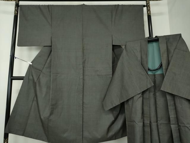 平和屋着物●男性 本場大島紬 アンサンブル 長羽織 100亀甲 総詰め 正絹 ps