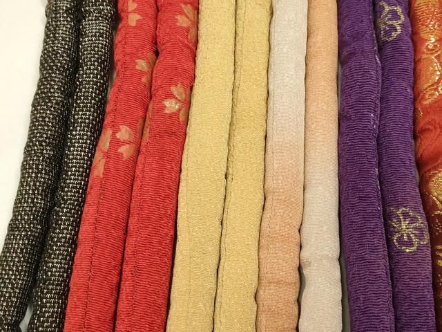  平和屋着物 和装小物 上質な帯締め10本セット 丸ぐけ 大島紬 暈し 金糸 金彩 銀通し 木玉 撚り房 ay 帯締め 帯留め 帯飾り