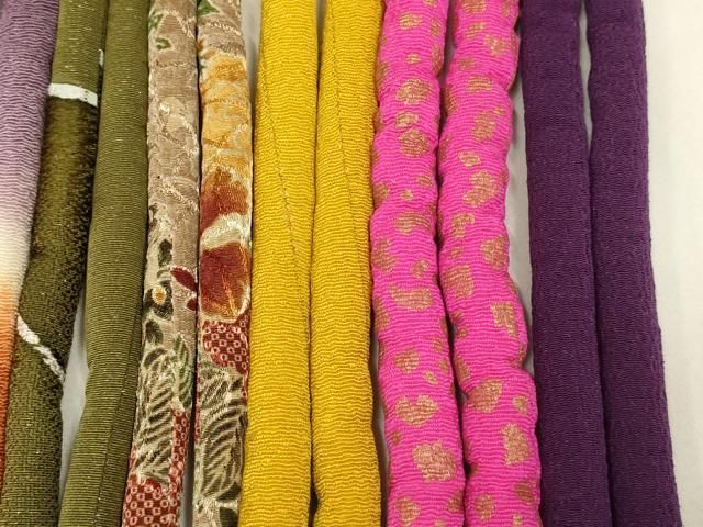 平和屋着物●和装小物　上質な帯締め10本セット　丸ぐけ　レース　暈し　金糸　金彩　金通し　木玉　飾り玉　撚り房　逸品　AABD4177ay 平和屋着物○和装小物 上質な帯締め10本セット 丸ぐけ レース 暈し