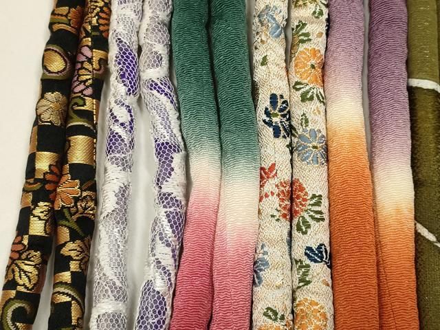  平和屋着物 和装小物 上質な帯締め10本セット 丸ぐけ レース 暈し 金糸 金彩 金通し 木玉 飾り玉 撚り房 ay 帯締め 帯留め 帯飾り