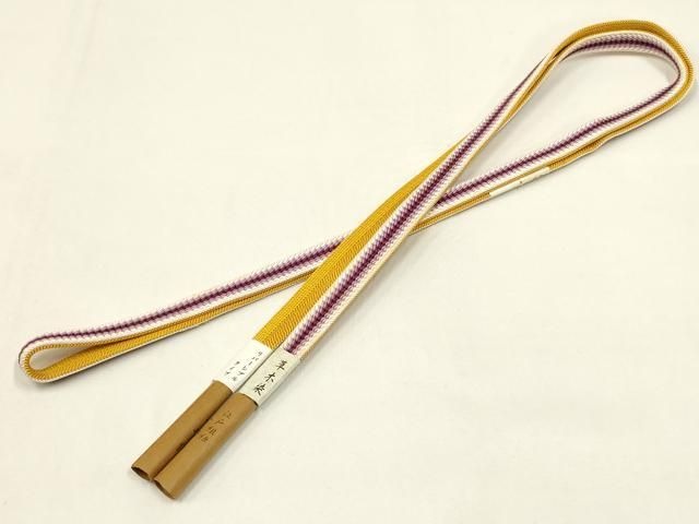 平和屋着物●無形文化財 江戸組紐 五嶋紐 帯締め 草木染 リバーシブル ay