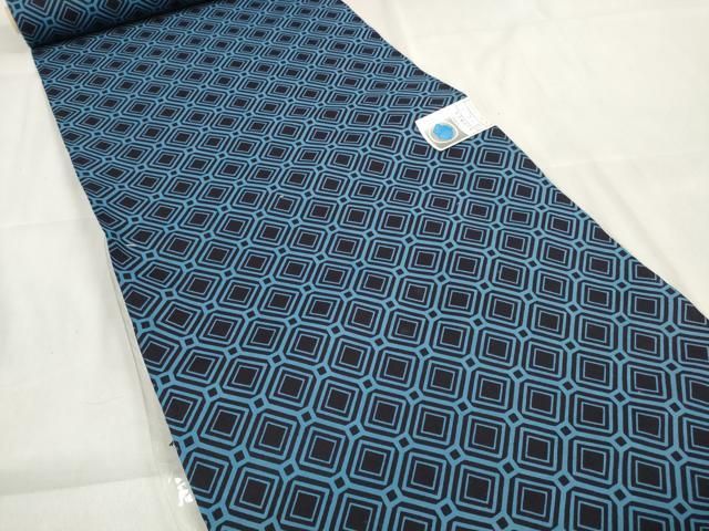 平和屋着物∴夏物 男性 浴衣 反物 着尺 菱 コーマ糸使用 キングサイズ 綿 zzz