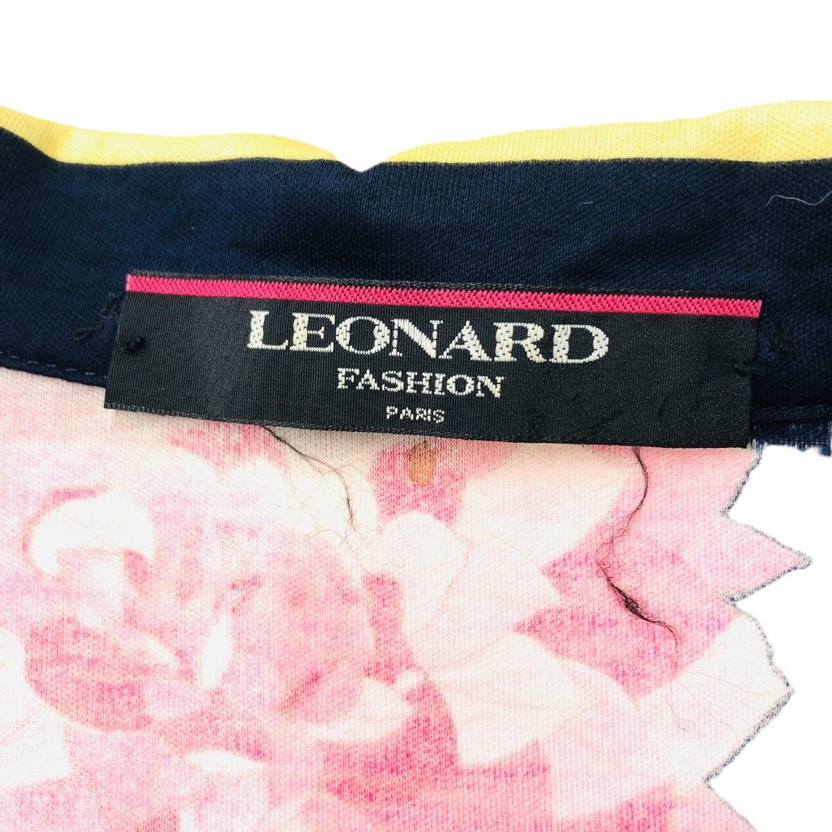 LEONARD レオナール 半袖ブラウス サイズ:M 花柄 ネイビー