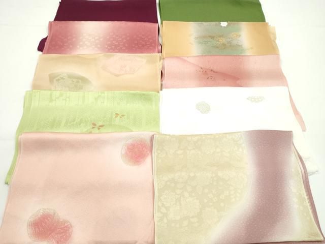 平和屋着物★和装小物 帯揚げ10枚セット 丹後ちりめん 正絹 逸品 CABA9308ju