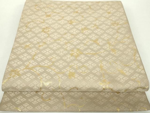 平和屋着物●六通柄　本袋帯　名物一重菱　純金箔　正絹　逸品　DABA1208ps 平和屋着物○六通柄 本袋帯 名物一重菱 純金箔 正絹 逸品 DABA1208ps