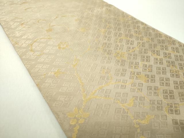 平和屋着物 六通柄 本袋帯 名物一重菱 純金箔 正絹 ps