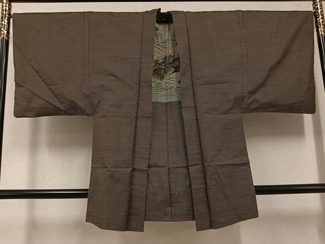  平和屋着物 男性 本場大島紬 アンサンブル 亀甲絣 正絹 ph 着物セット 着物 浴衣