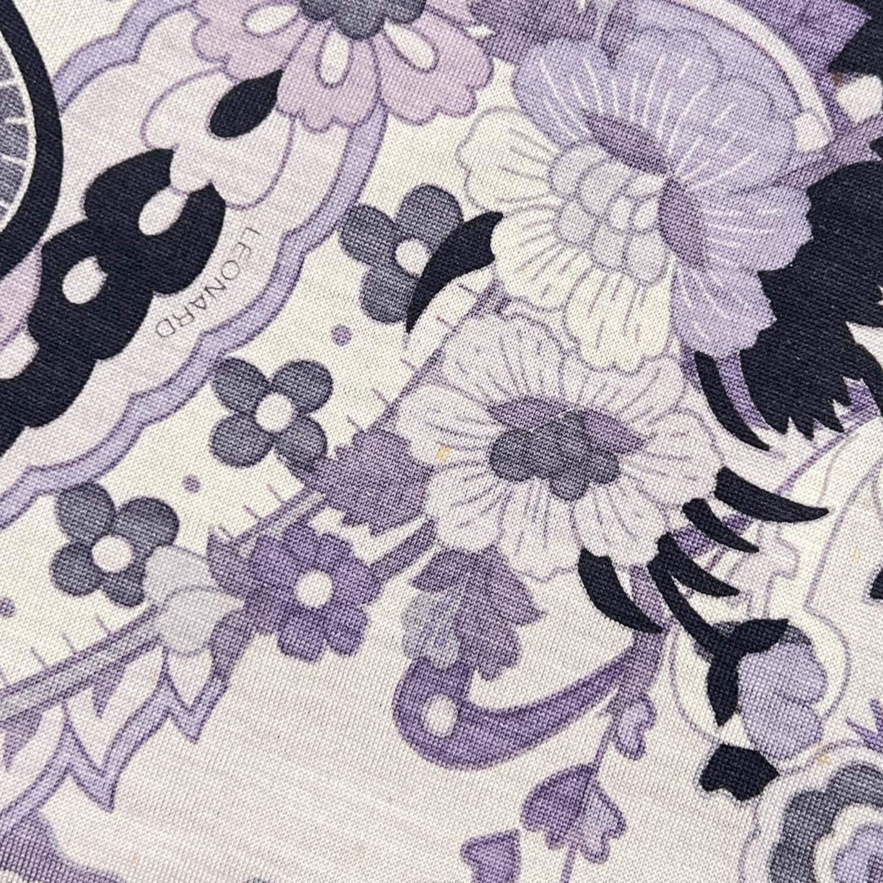 上質✨レオナール ニット セーター シルク混 花柄 ロゴ入り アイボリー M シルク混 LEONARD レオナール 花柄 ペイズリー ニット セーター M