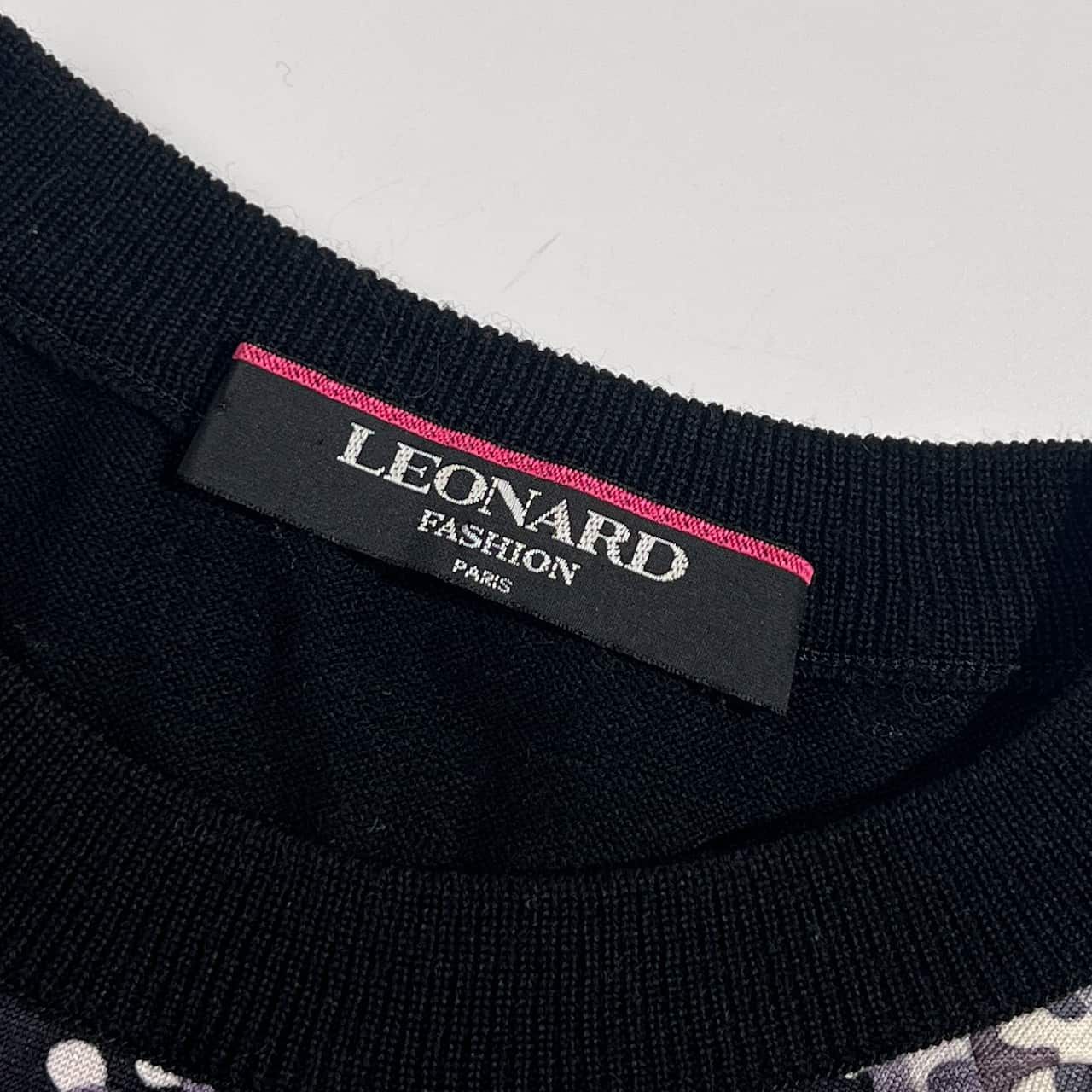 シルク混 LEONARD レオナール 花柄 ペイズリー ニット セーター M