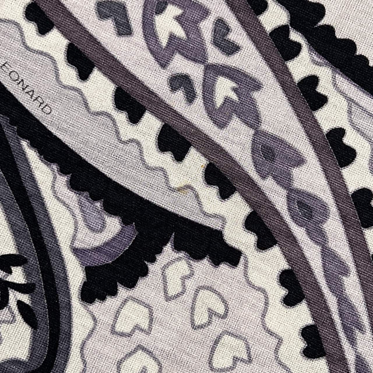 シルク混 LEONARD レオナール 花柄 ペイズリー ニット セーター M