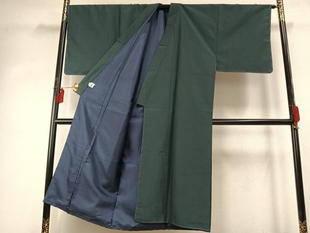 平和屋着物 男性 紬 アンサンブル 虫襖色×湊鼠色 洗える着物 fy