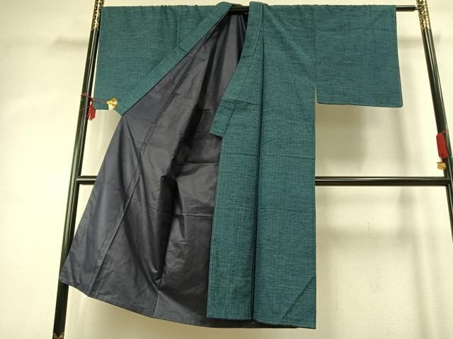 平和屋着物 男性 紬 アンサンブル 長襦袢 無双仕立て セット 霞文 正絹 fy