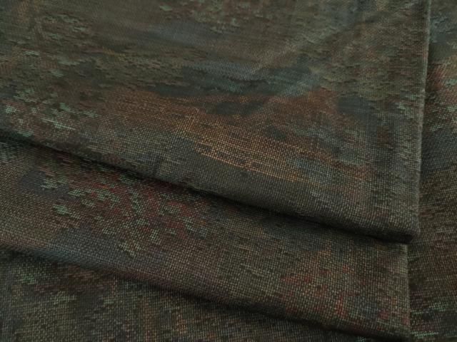 平和屋着物●本場大島紬 カタス9マルキ 風景文 正絹 ck