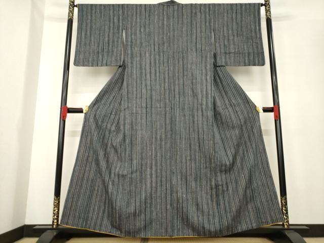 平和屋着物 上質な紬 縞 正絹 ck