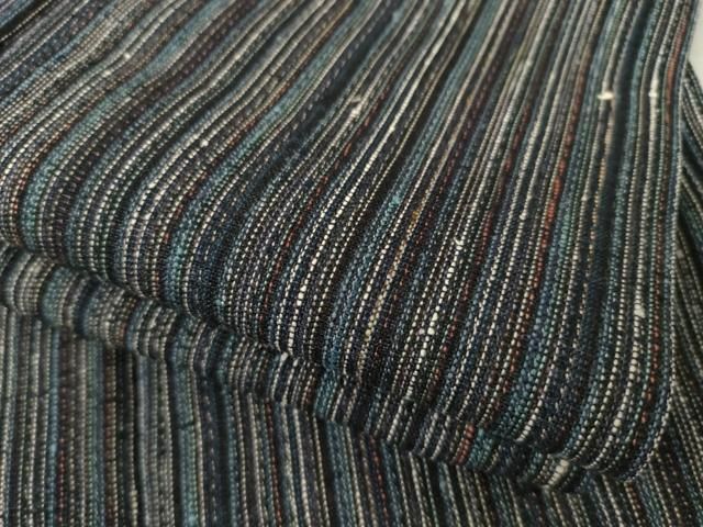 平和屋着物 上質な紬 縞 正絹 ck