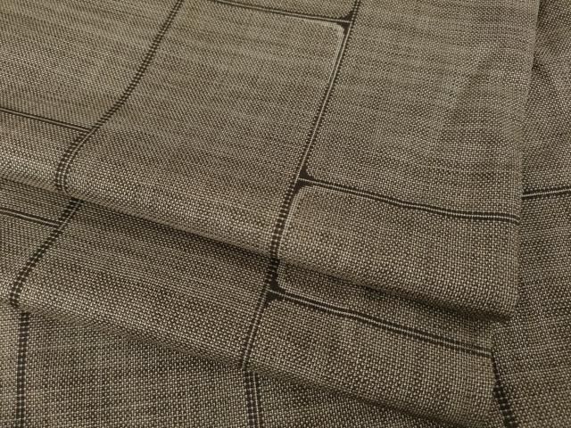 平和屋着物●本場大島紬 カタス9マルキ 石畳文 正絹 ck