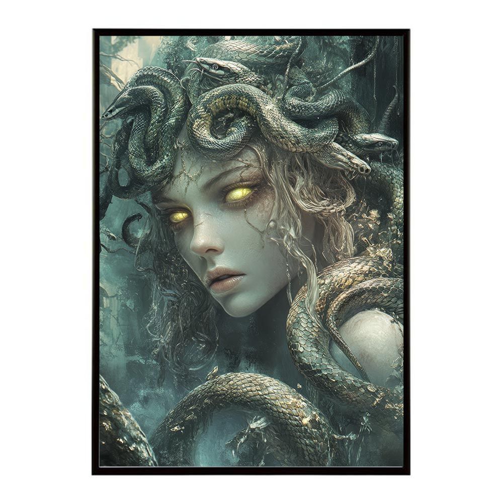 【B1サイズ（約73x103cm）】【lh-poster-9415】【フレーム付き】蛇 ヘビ snake スネーク ヘビ年 干支 爬虫類 コブラ アナコンダ ハブ マムシ ニシキ ポスター インテリア