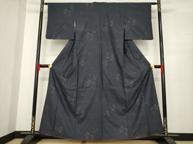 平和屋着物●本場大島紬 カタス7マルキ 花蔦草文 やまと誂製 正絹 ck