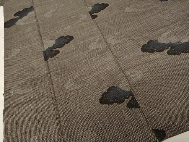  平和屋着物 本場大島紬 カタス7マルキ 雲重ね文 正絹 ck 紬 着物