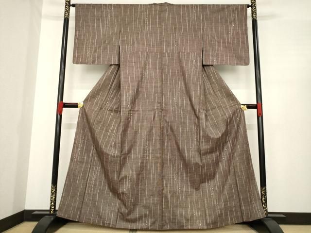 平和屋着物●本場大島紬 一元7マルキ 総絣 蕾 正絹 ck